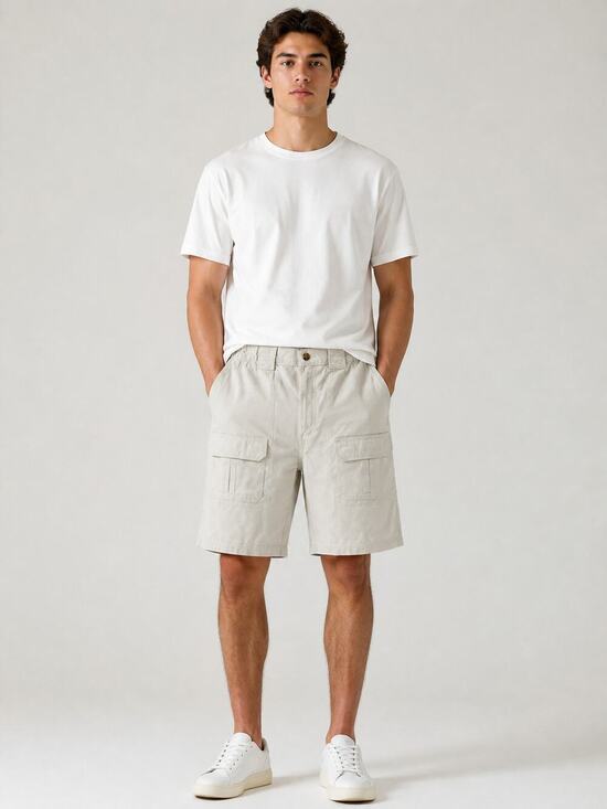 Croft & Barrow Other - Croft & Barrow Men's Beige Side Elastic Cargo Shorts 46